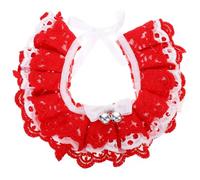MAGICLULU Pure Cotton Kitten Burp Cloth with Breathable Lace Collar, Cozy to Wear Pet Accessory for Small Cats and Dogs at Parties