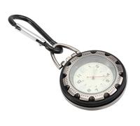 MAGICLULU Quartz Clip-on Fob Watch with Mountaineering Buckle, White Multifunctional Backpacker Clip Watch for People Who Love Mountaineering and Outdoor Activities