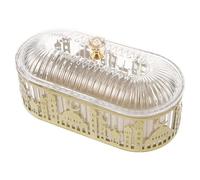 MAGICLULU Ramadan Decorative Wrought Iron Butter Tray with Lid for Muslim Celebration Snack Serving and Eid Tableware