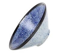 MAGICLULU Ramen Noodle Bowl Versatile and Multi Functional with Sea Wave Pattern Large Capacity Japanese Style Ceramic Kitchen Essential for Home Decor and Dining