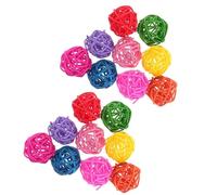 MAGICLULU Rattan Balls Chew Suitable for Pet Cage and Outdoor Use Random Color 20pcs Lightweight Bird to Reduce Boredom for Small and Medium-sized Pets and Hamsters
