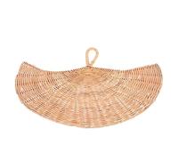 MAGICLULU Rattan Woven Wall Pendant Scandinavian Style Handmade Fan-shaped Hanging Decor for Home Office Living Thanksgiving Christmas Party Ornament