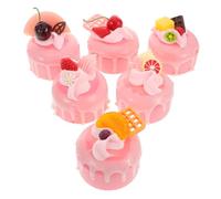MAGICLULU Realistic Artificial Cupcake Magnets Set, 6pcs Faux Cake Decoration for Bakery Display, Photography Props, Magnetic Food Props for Home and Coffee Shop Table Decor