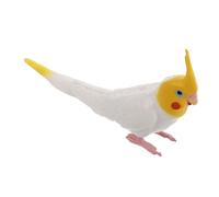 MAGICLULU Realistic Cockatiel Parrot Figurine Solid Wildlife Model Outdoor Garden Decor for Home Office Artificial Bird Sculpture for Nature Lovers and Collectors