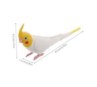 MAGICLULU Realistic Cockatiel Parrot Model Decorative Figurine with Authentic Lifelike Details for Home and Office Nature Inspired Ornament