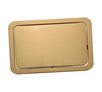 MAGICLULU Rectangle Recessed Stainless Steel Trash Can Lid 260x175mm Golden Flap Cover Replacement Swing Garbage Recycling Bin Lid for Kitchen Countertop Waste Bin