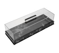 MAGICLULU Rectangular Acrylic Cake Holder Dessert Holder Tray with Detachable Design and Stable Marble Base Stylish Marble Pattern Black Display Stand for Cakes and Cookies Occasion Kitchen