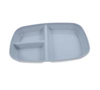 MAGICLULU Rectangular Divided Dinner Tray Food Serving Plate with Compartments for Portion Control Reusable Snack and Meal Plate for Adults Versatile Home and Commercial Use Blue