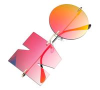MAGICLULU Red PC Alloy Alphabet Sunglasses for Stage Events and Festivals | Creative Design, Bright Decorative Look, Young People Accessory, Party Photo Prop, Unique Style