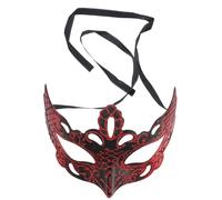 MAGICLULU Red Plastic Dancing Party Mask for Adults, Fashion Masquerade Prop Suitable for Cosplay and New Year’s Party