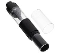 MAGICLULU Refillable Press Powder Foundation Brush with Black Fiber Bristles, Portable Cosmetic Applicator for Loose Powder and Nail Dust, Travel Blush Brush with Button Press Design