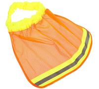 MAGICLULU Reflective Hard Hat Visor with Breathable Polyester Mesh and Reflective Strips, Orange Construction Hat Sun Shade Neck Cover for Outdoor Work and Safety