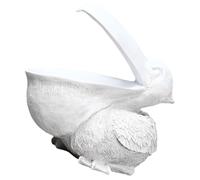 MAGICLULU Resin Toucan Key Storage Holder Desktop Candy Organizer Stylish Bird Figurine Decor White Simple Lines Comfortable to The Touch Home Decoration