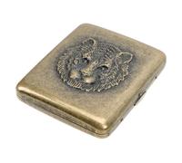 MAGICLULU Retro Embossed Metal Cigarette Box 20pcs Portable Storage Case with Flipping Cover, Vintage Alloy Cigarette Container for Travel and Daily Use