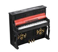 MAGICLULU Retro Mini Piano Ornament Resin Figurine for Home Decor with Black Finish, Artistic Vintage Style Desktop Ornament and Creative Gift for Performance Stage Prop
