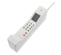 MAGICLULU Retro Vintage Old Phone Model, White Flip Phone Prop, Simulation Brick Cellphone Ornament for 80s and 90s Home Decor, Stage Performance, and Party Decoration
