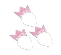 MAGICLULU Reusable Glitter Birthday Tiara Headband for Comfortable Felt Crown Hair Band for Year Old Princess Party Cute Headwear for Festive Celebrations and Birthday Decorations