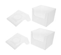 MAGICLULU Reusable Plastic Wet Tissue Storage Box, Square Facial Tissue Dispenser Case for Boys and Girls, Multipurpose Wipes Holder for Disposable Wet Towels, 2pcs