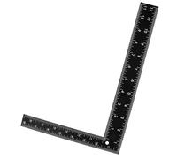 MAGICLULU Right Angle Ruler Black Steel Carpenter Square 90 Degree Positioning Woodworking Tool Leather Crafting Measuring Scale Professional Geometric Rule