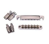 MAGICLULU Roller Saddle Tailpiece for Style Electric Guitar Replacement, Zinc Alloy and Steel Material with Sturdy Structure and Attached Studs, for DIY Fun and Playing Wonderful Music