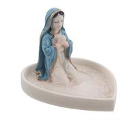 MAGICLULU Rosary Jewelry Holder Virgin Mary Statue Resin Religious Keepsake Case Catholic Prayer Beads Organizer for Home Decor Christmas