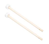 MAGICLULU Rubber-Head Gong Mallets Wooden Handle for Chinese Gong Percussion Performance Use - Comfortable Grip Design, Practical Drum Percussion Accessories, 2Pcs