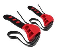 MAGICLULU Rubber Strap Wrench Adjustable Jar Opener Tool Multifunctional Bottle Opener 2pcs with Flexible Strap for Auto Repair and Kitchen Use
