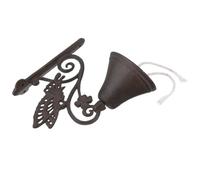 MAGICLULU Rustic Vintage Doorbell Manually Shaking Door Bell 7.5x5.5x4.5inch Iron Wall Mounted Easy to Install Coffee Colour for Cottages and Shops