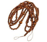 MAGICLULU Rustic Wood Bead Garland Christmas Tree Decoration with Tassels Farmhouse Style Beaded String for Tiered Trays Home Crafts and Holiday Mantle Accent