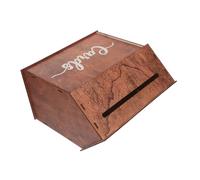 MAGICLULU Rustic Wooden Wedding Card Box with Large Storage Slot for Invitations and Envelopes DIY Keepsake Holder for Reception Birthday Anniversary Bridal and Showers