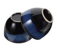 MAGICLULU Sake Cups Smooth Comfortable Feel Blue 2pcs Japanese-Style Porcelain Ceramic Tea Cups for Home and Entertaining Family