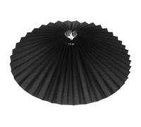 MAGICLULU Scallop Pleated Small Table Lamp Shade Black Fabric Lampshade with Rotatable Iron Frame Suitable for Desk and Floor Lamps Modern Pleated Light Cover