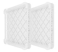 MAGICLULU Seafood Freezing Trays and Versatile Storage Solution for Rapid Freezing Efficiency 2pcs White Plastic with Stackable Mesh Basket Structure for Transportation and Restaurants