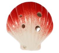 MAGICLULU Shell Shaped 6-hole Ceramic Ocarina in c Key, Portable Beginner Wind Instrument for Boys and Girls, Ethnic Musical Instrument for Practice and Creative Learning