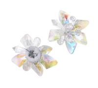 MAGICLULU Shoe Decorations Wedding Crystal Clips Glass Elegant Bridal Flower Design, Acrylic Material, Attach on or Thanksgiving Day Shoes, Hats Clutch for Other Important Events and