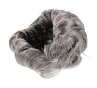 MAGICLULU Short Curly Grey Wig and High-temperature Fiber Material for Mature Women with Professional Color Blending Natural Appearance Suitable for Parties and Carnival
