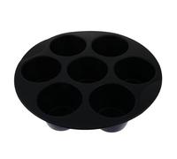 MAGICLULU Silicone Muffin Cake Mold 7-Hole Air Fryer Baking Cups Set, Food-Grade Non-Stick Muffin Baking Tray for 8-Inch Air Fryers, Heat-Resistant Bakeware Accessory for Home Kitchen