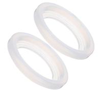 MAGICLULU Silicone Steam Gasket Replacement White for 2pcs 51mm Easy to Clean and Boosting Extraction Pressure Seal Espresso Machine Coffee Maker for Stovetop Coffee Maker Pots