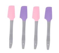 MAGICLULU Silicone Wax Applicator Spatulas 4pcs Multi-function Household Waxing Sticks Portable Hair Removal Tools for Face Body Brow Waxing with Purple and Pink Colors