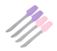 MAGICLULU Silicone Wax Applicator Spatulas 4pcs Multi-function Wax Sticks Portable Cream Applicator for Body and Hand Hair Removal, Household Waxing Tool Set in Purple and Pink