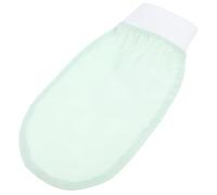 MAGICLULU Silky Soft Exfoliating Bath Glove in Green - Dead Skin Scrubbing Body Scrubber Mitten, Reusable Shower Glove for Gentle Skin Cleaning and Beauty Care