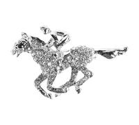 MAGICLULU Silver Alloy Horse Lapel Pin for Dresses and Hats with Secure Attachment and Multi-scene Compatibility, Vintage Western Charm Brooch Suitable for Business Suits and Casual Outfits