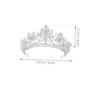 MAGICLULU Silver Baroque Rhinestone Tiara Crown with Ultra-sparkling Effect Zinc Alloy Bridal Hair Accessory for Brides and Bridesmaids at Glamorous Events