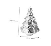 MAGICLULU Silver Disco Ball Tabletop Mini Christmas Tree Reflective Ornaments for Kitchen Dining Home Decor Simulated Xmas Tree for Festive Office Shop Bar Decoration