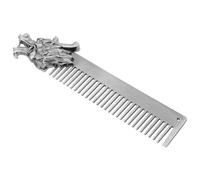 MAGICLULU Silver Zinc Alloy Dragon Head Hair Comb for Men Gentleman's Beard and Hair Styling Tool with Fine Teeth Detangling and Versatile Grooming Comb and Beard Shaping
