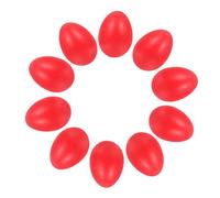 MAGICLULU Simulation Wooden Easter Eggs Red Dye Decorative Home Accents Artificial Egg Models for Easter DIY Crafts Party Decorations 10pcs Set