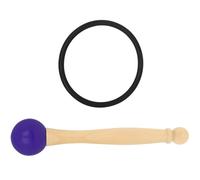 MAGICLULU Singing Bowl Mallet Knocking Stick with Rubber Ring Wooden Material Compact Easy to Operate Purple Ring Shape for Crystal Singing Bowls Music
