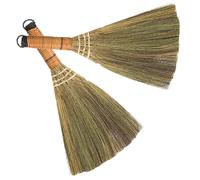 MAGICLULU Small Broom 2Pcs Lightweight Handmade Cleaning Tools with Sturdy Handle for Household Dusting and Sweeping