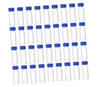 MAGICLULU Small Glass Vials with Lids 2ml 100pcs Empty Sampling Bottles with Hole Caps for Laboratory and Essential Oil Storage