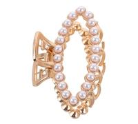 MAGICLULU Small Pearl Hair Claw Clips for Women and Decorative Metal Barrettes with Non-slip Design Secure Hold for Thick Thin Curly Hair Elegant Fresh Style